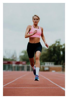 Crop Top de Running Femme Kiprun Race 900 Light Rose