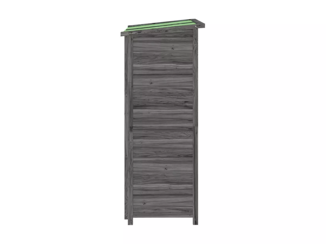 Abri à outils de jardin gris 83x57x140 cm bois massif pin