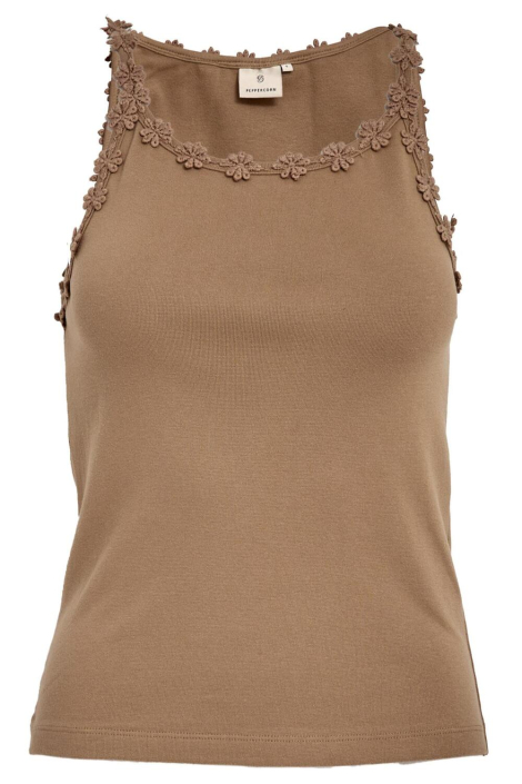 Peppercorn camel dames top