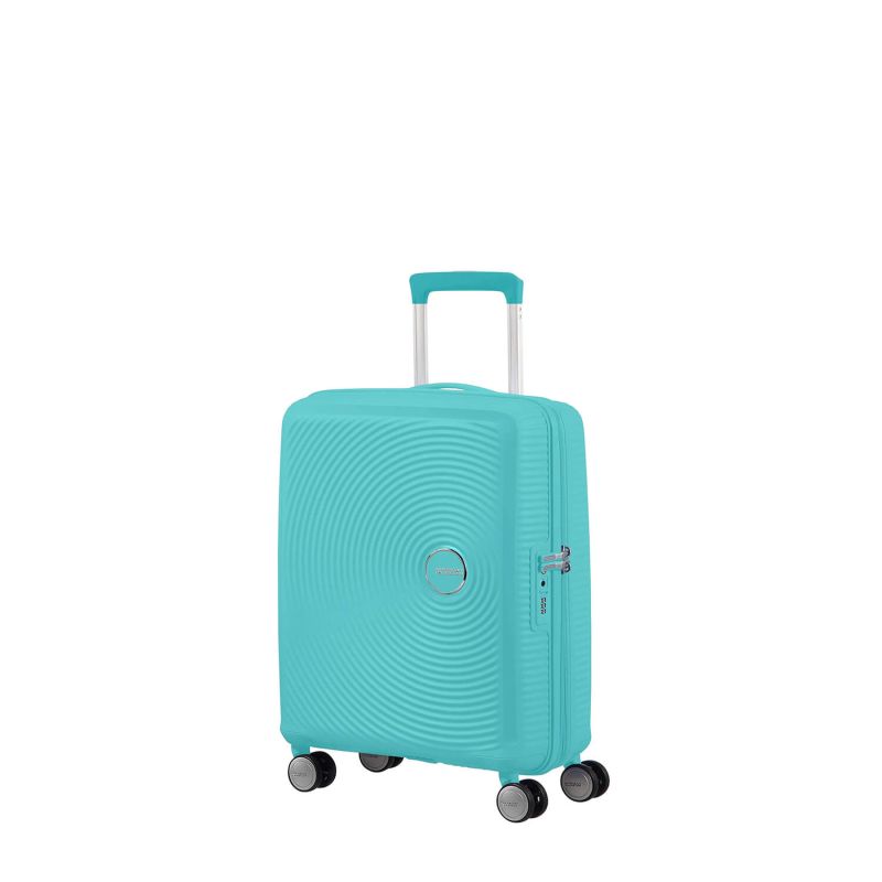 Valise cabine rigide Soundbox Extensible 55 cm Pool blue
