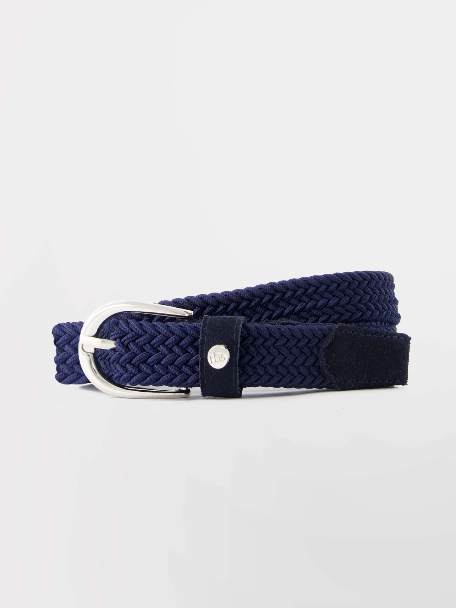 Ceinture Femme Tressée & Elastiquée Marine