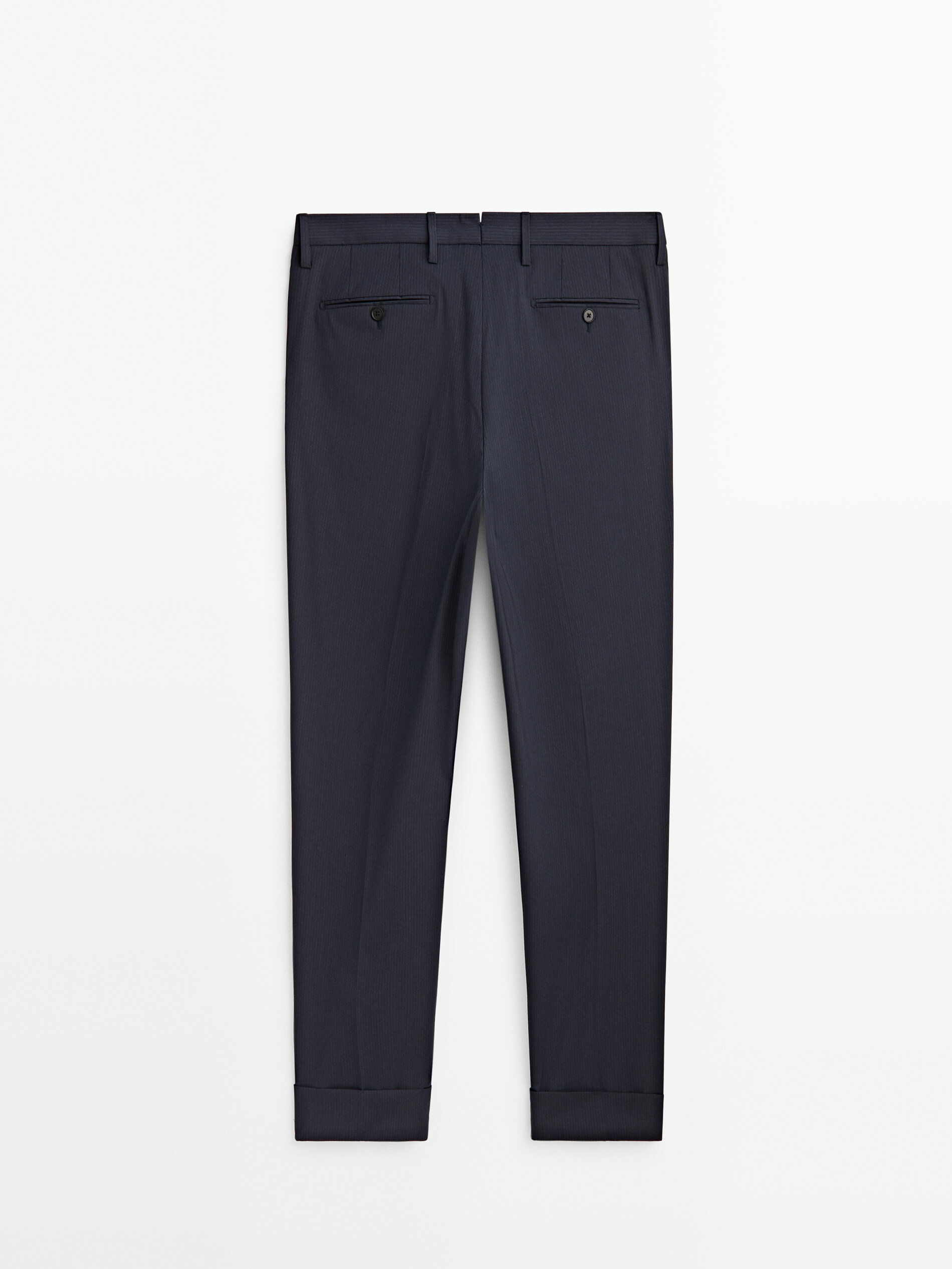 Calças de fato com riscas diplomáticas - Studio - Azul-marinho escuro