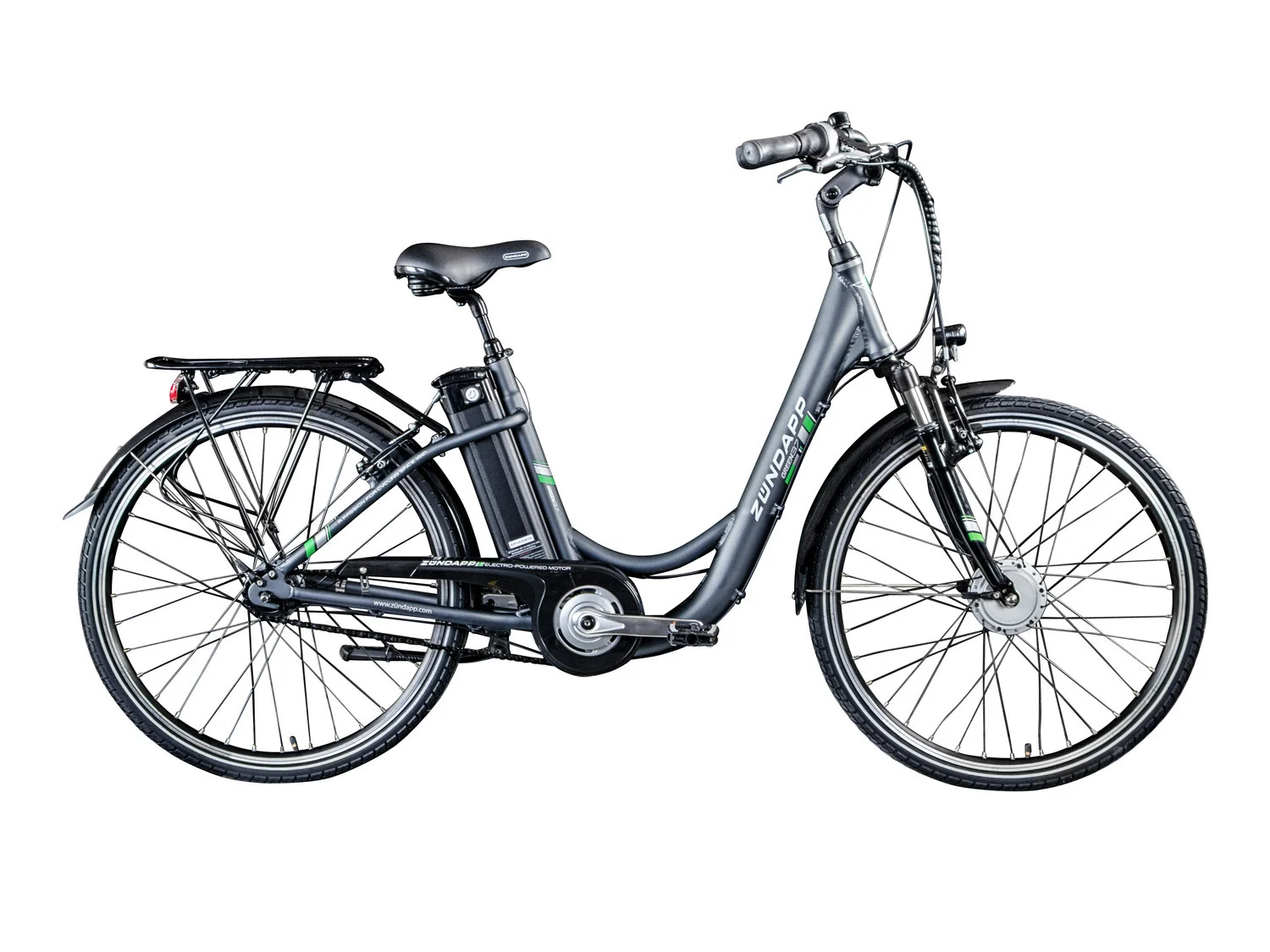 Z&uuml;ndapp E-Bike City Green 3.7, 26 oder 28 Zoll