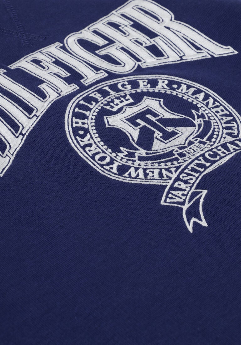 TOMMY HILFIGER blauwe tommy hilfiger trui u hilfiger varsity sweatshirt