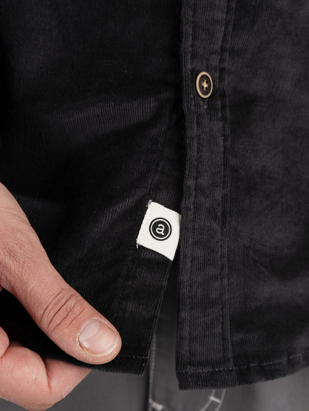 Anerkjendt Akleif Solid Cord Shirt castlerock