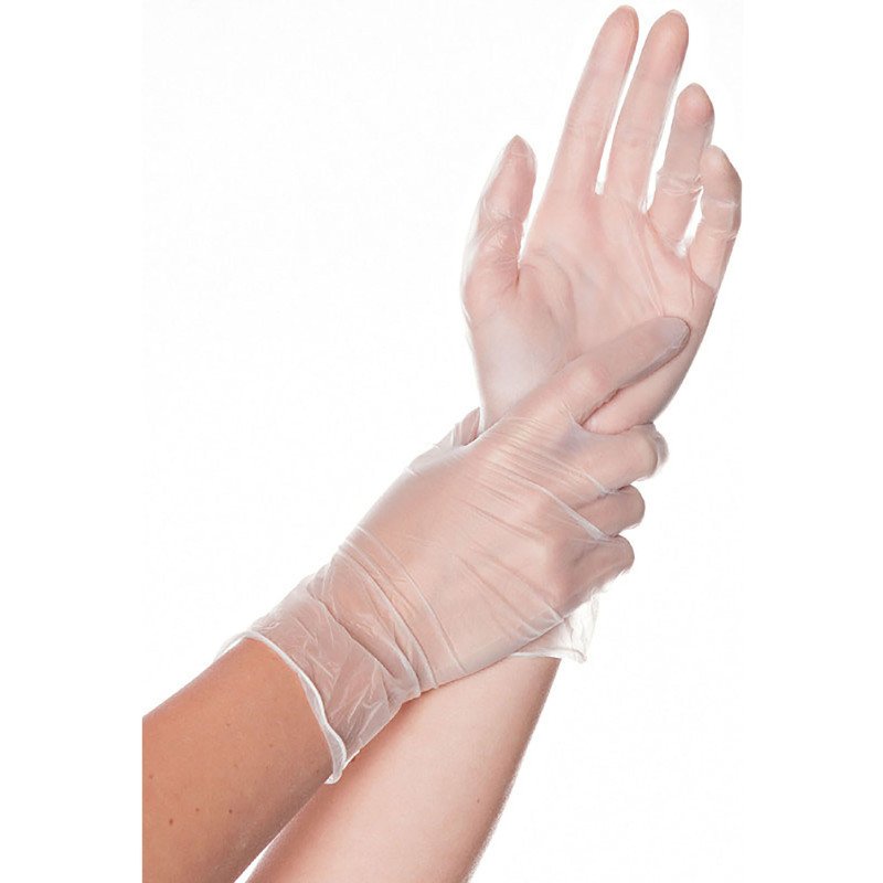 Gant en vinyle Hygostar ´Classic´  blanc - Boîte de 100 gants