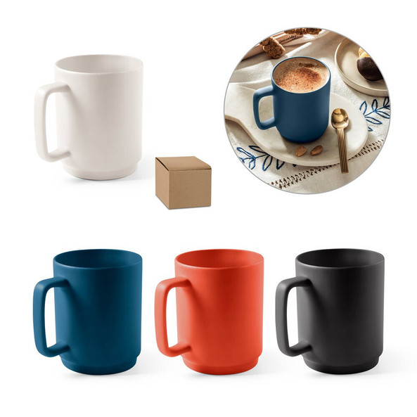hi!dea 94273 - Tasse en céramique avec corps cylindrique 330 mL