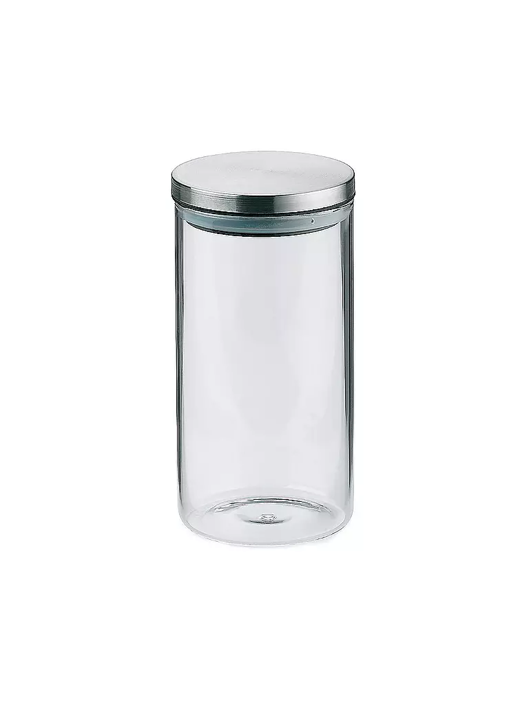 KELA Vorratsdose BAKER 1,1l Glas / Edelstahl transparent
