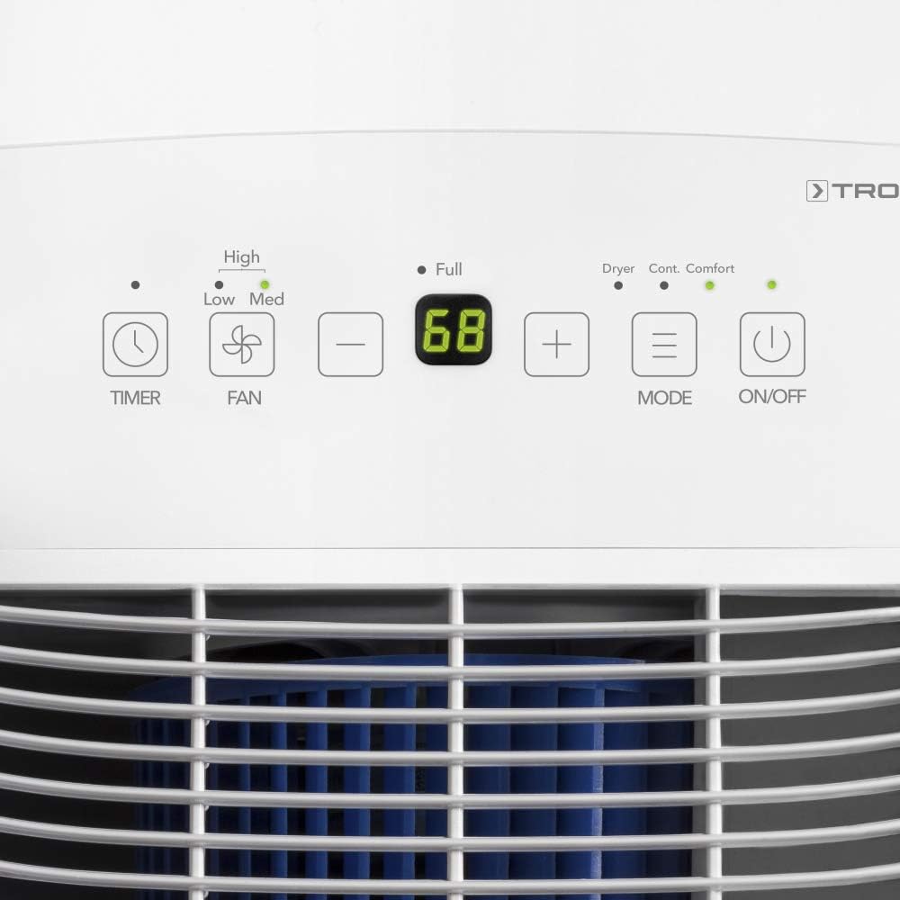 TROTEC TTK 54 E Déshumidificateur d'air, Déshumidificateur Electrique, Déshumidificateur Portable, Absorbeur d'humidité, Déshumidification Max. 18 l/j, pour 40 m² Max., Hygrostat intégré