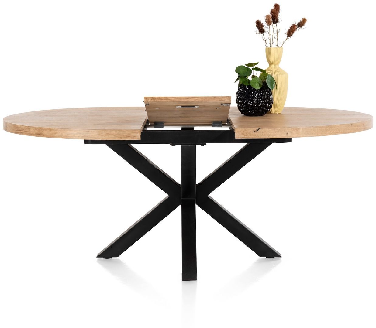 Henders en Hazel   Metalox Rond Uitschuiftafel