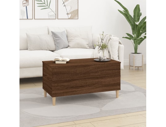 VIDAXL - Table basse chêne marron 90x44,5x45 cm bois d'ingénierie