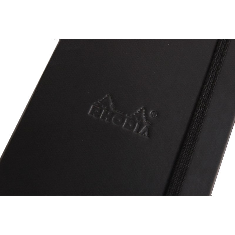 Carnet Webnotebook Rhodiarama noir 9 x 14 cm fermeture élastique - ligné - 192 pages