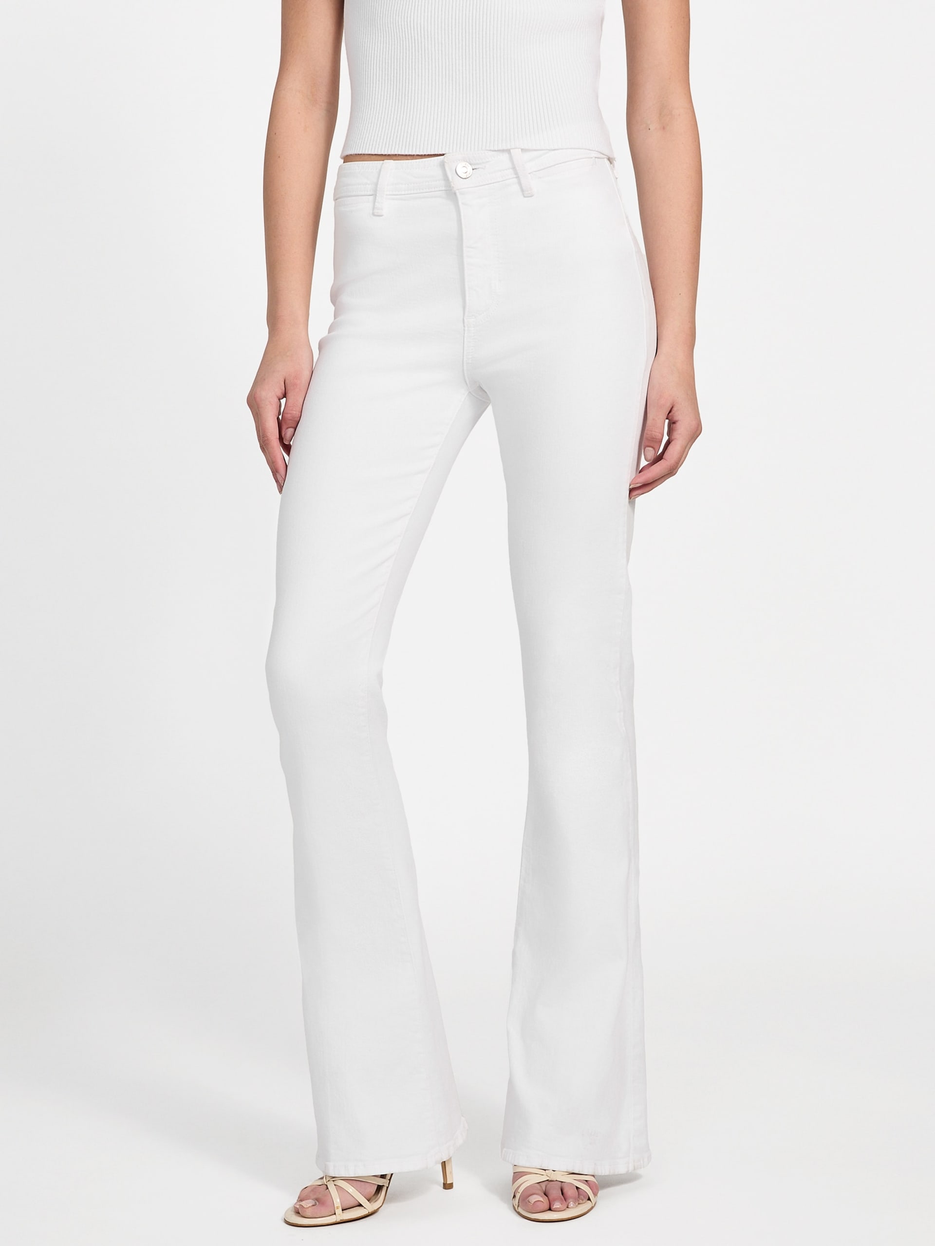 Calça jeans flare de cintura alta Eco Belle