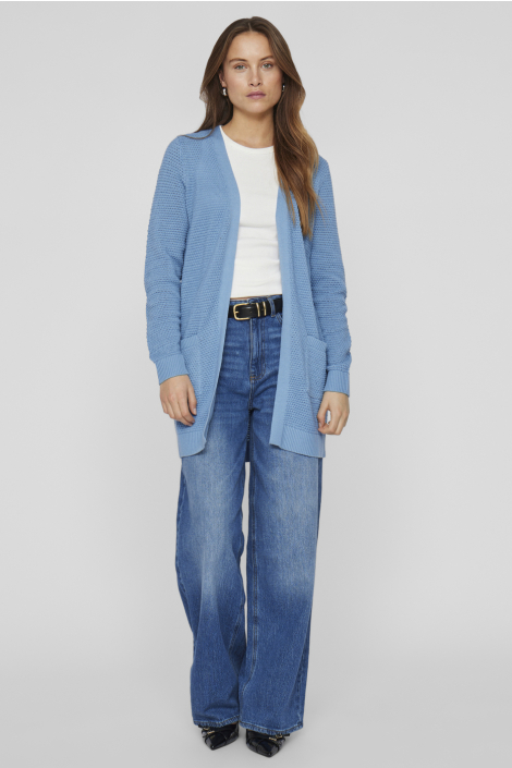 Vila blauwe dames vest