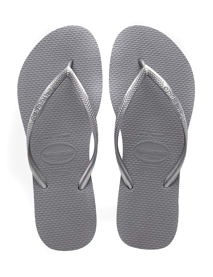 Slim Grey Flip Flops for Women