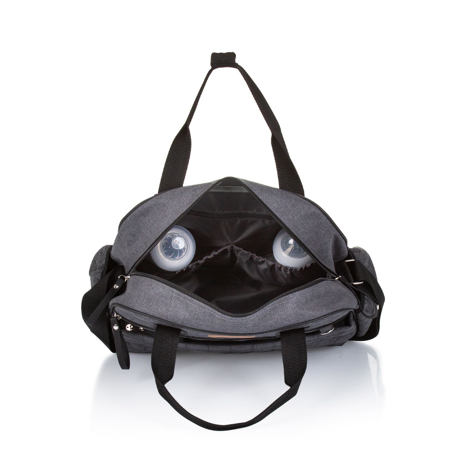 Chipolino Wickeltasche Handtasche universal, Wickelunterlage Reißverschluss grau