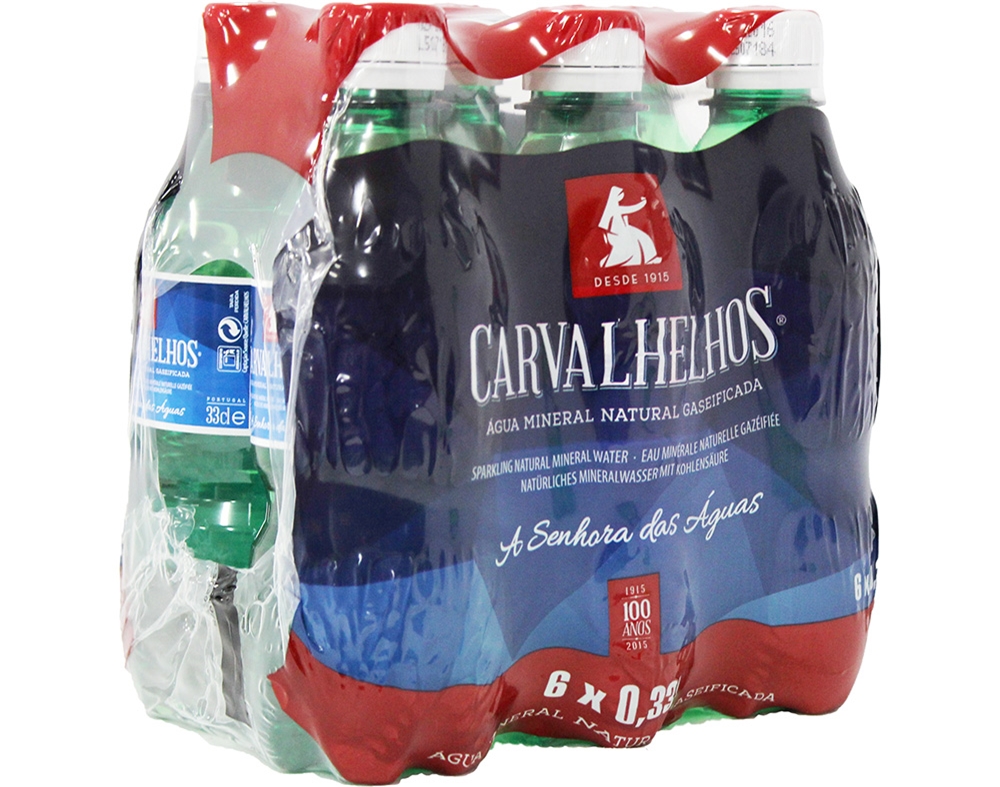 ÁGUA CARVALHELHOS COM GÁS 6X0.33L