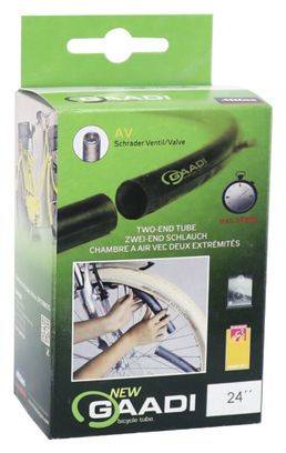 CHAMBRE A AIR VELO POUR VAE-E-BIKE 24 x 1.90-2.10 RUBENA-GAADI (50-54-507) VALVE STANDARD (PERMET DE MONTER LA CHAMBRE A