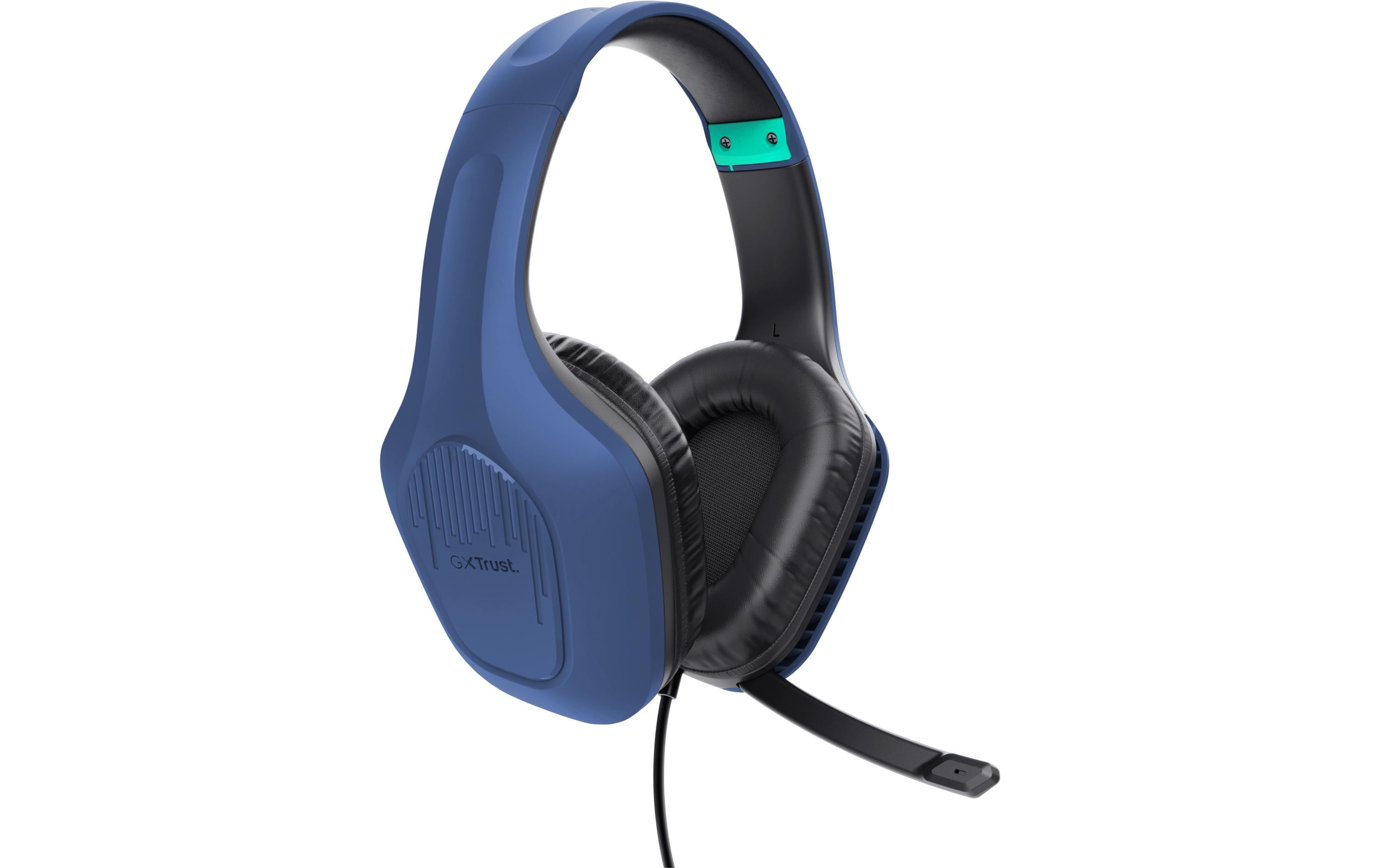 Headset GXT 415B Zirox Blau/SchwarzGaming-Headset mit komfortablen ohrumschliessenden Polstern und einstellbarem Mikrofon