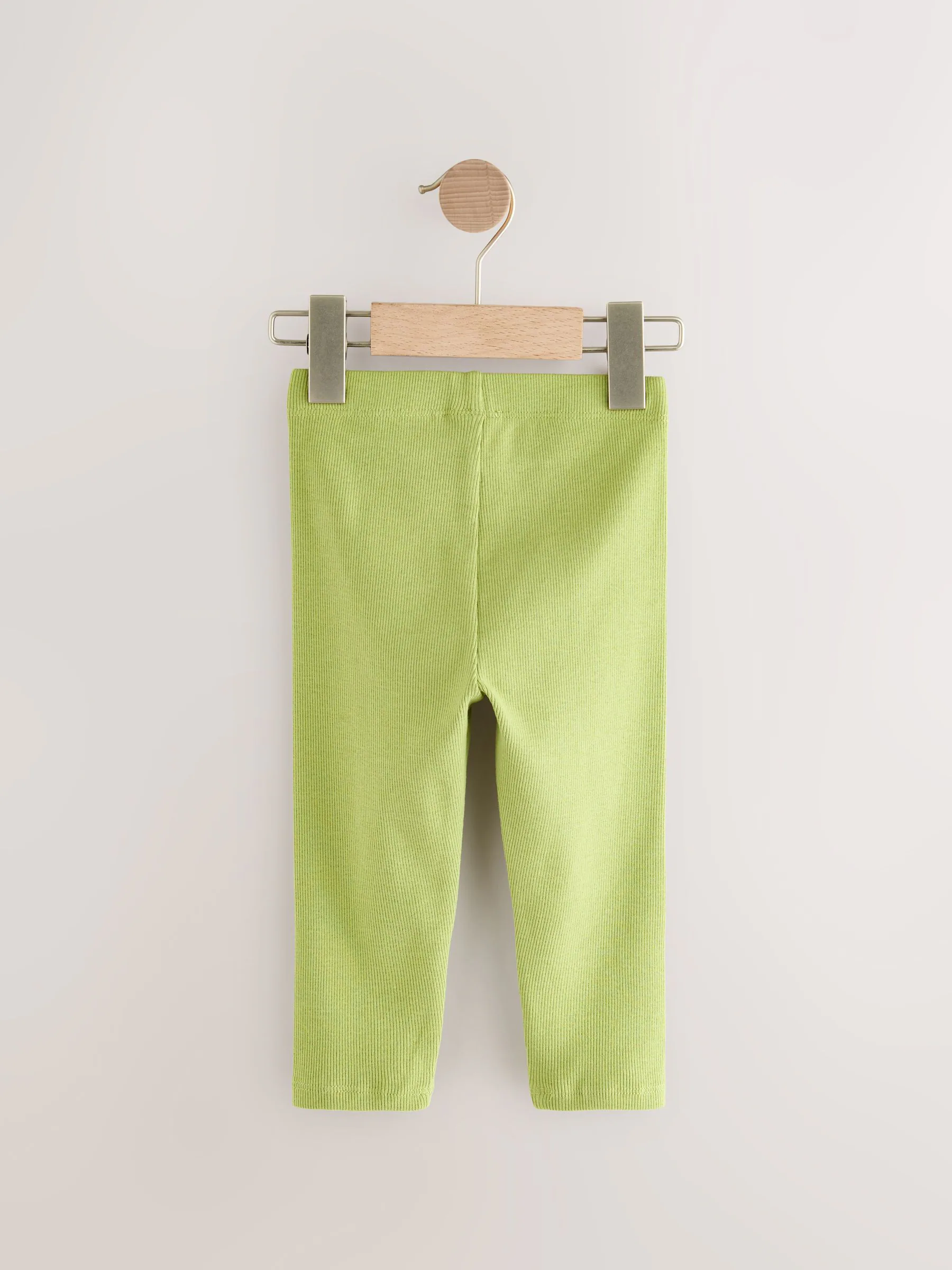 Lichtroze - Verpakking van 5 geribbelde Leggings (3mnd -7jr)