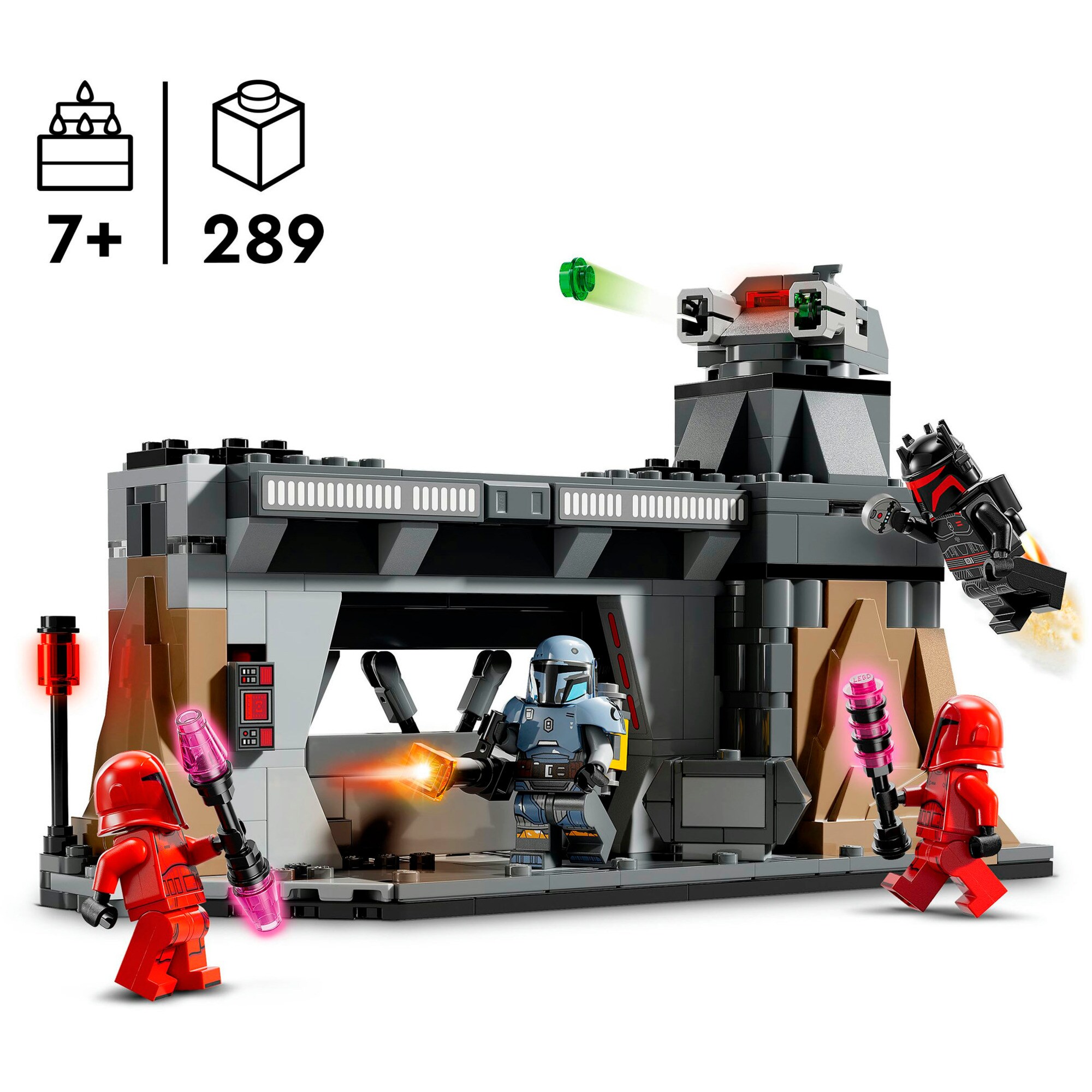LEGO Konstruktionsspielzeug Star Wars Duell zwischen Paz Vizsla und Moff Gideon