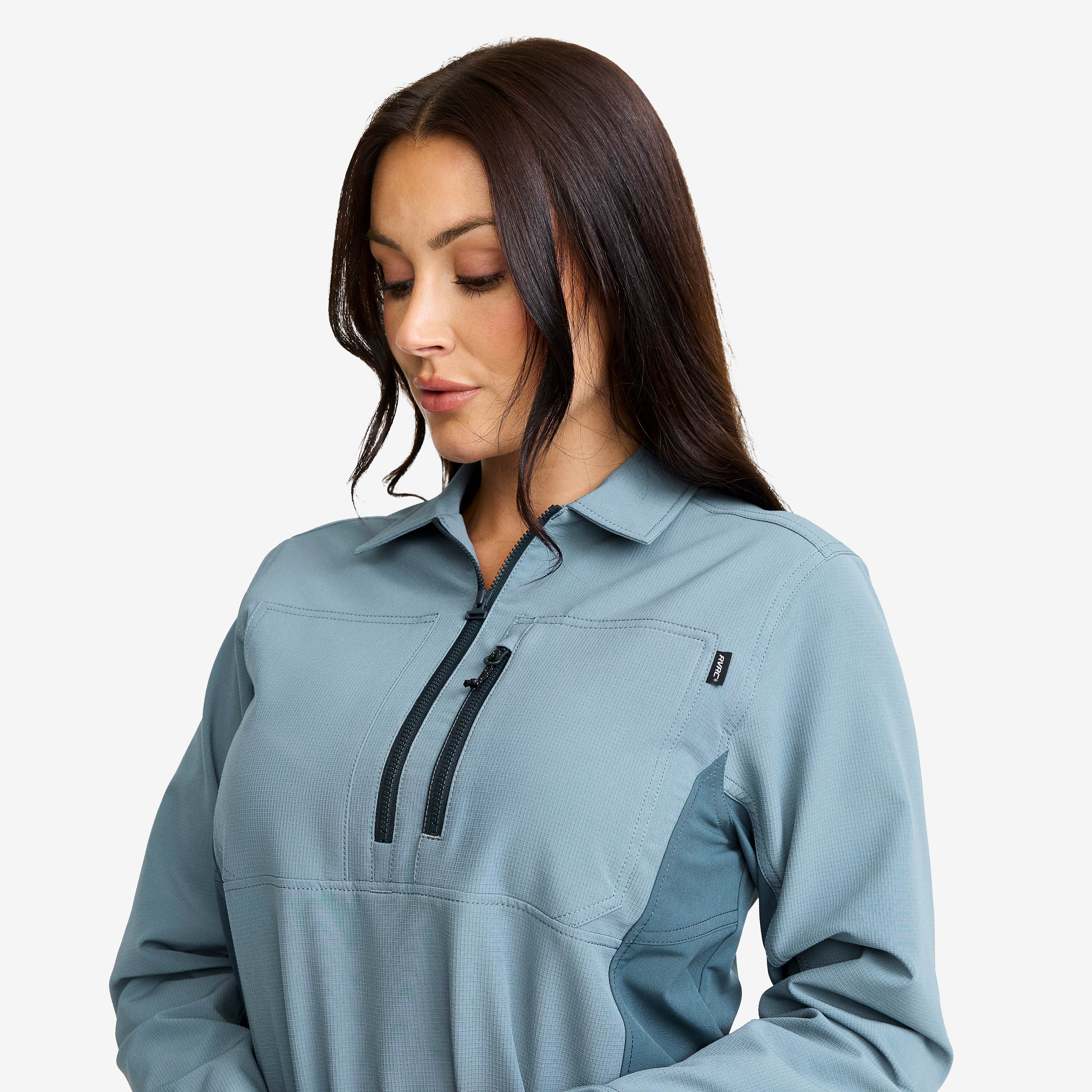 Ridge Half-zip Stretch Shirt Dame Orion Blue/Blue Mirage