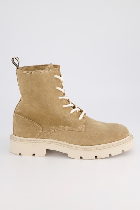 Camel Active, Leder-Stiefeletten, Schnürung, Profilsohle, Komfortweite