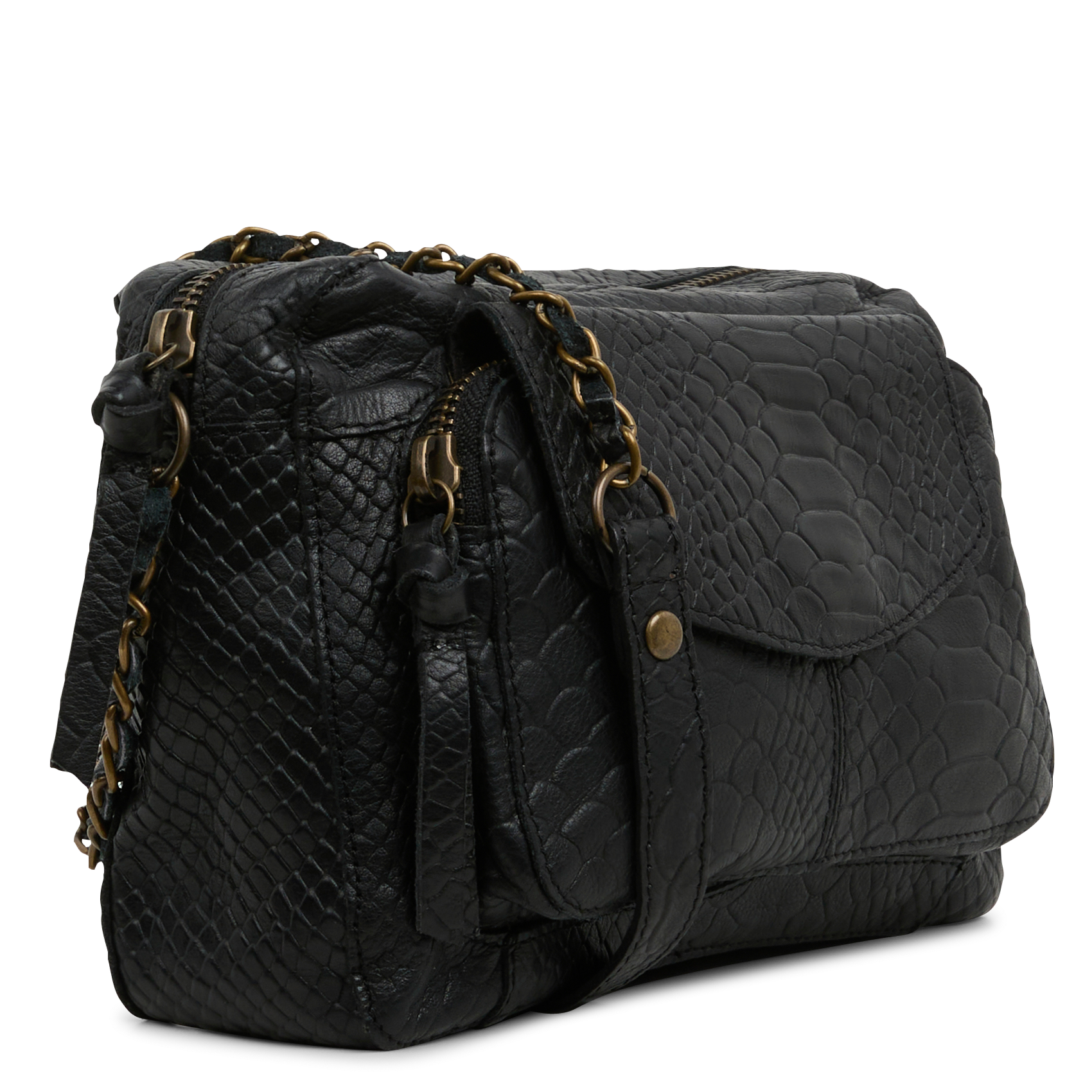 NAINA - Sac bandoulière en cuir | Noir