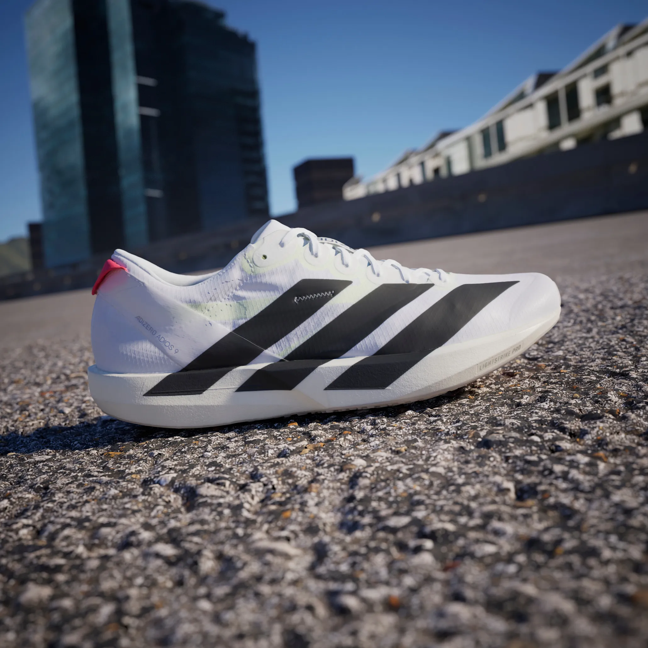 Adidas Men's Adizero Adios 9 Cloud White/Core Black/Lucid Red