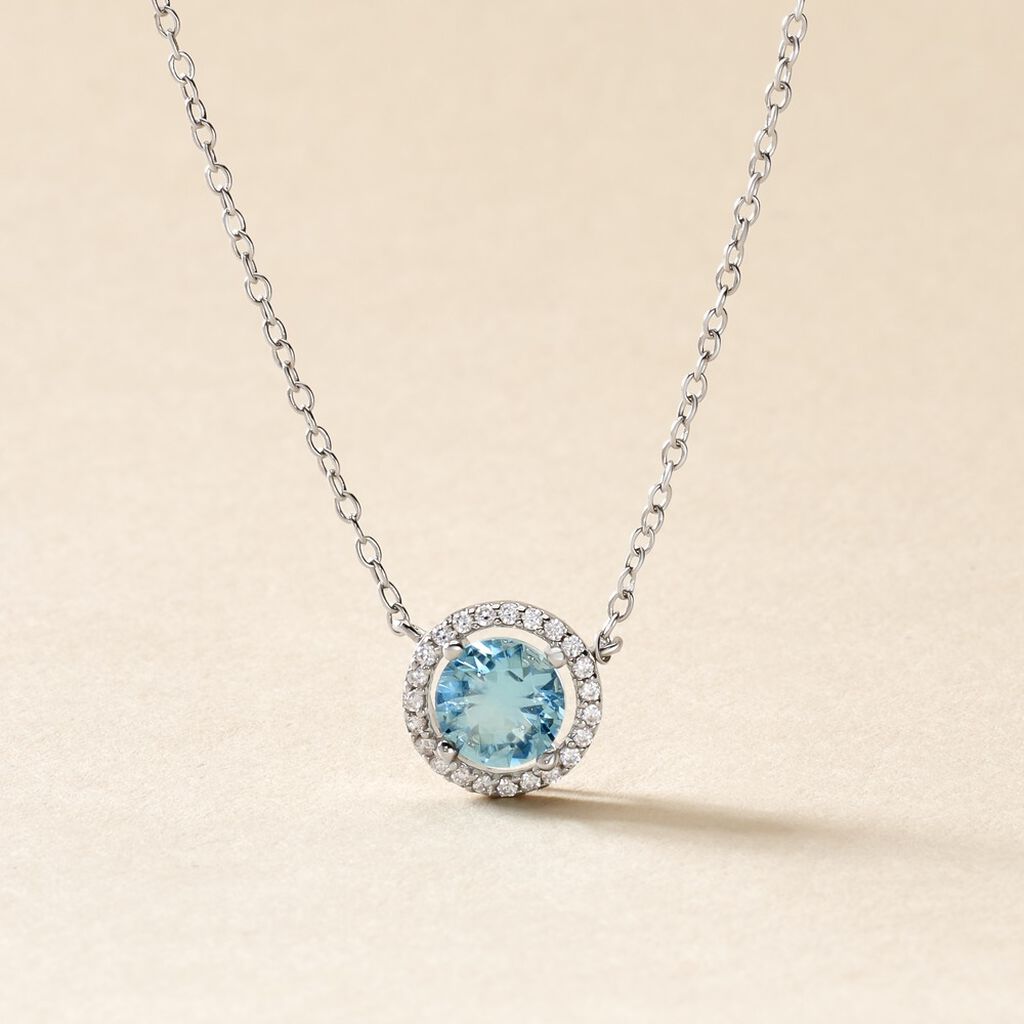 Collier Rio Copacabana Argent Blanc Oxyde De Zirconium