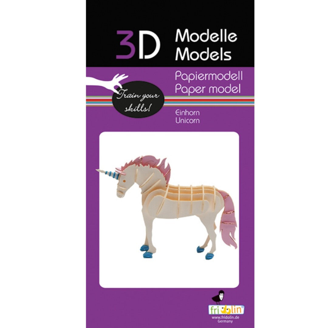 Fridolin 3D bouwpakket eenhoorn
