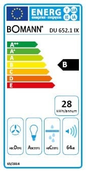 Dunstesse Bomann DU 652.1 IX, 60 cm EEK B