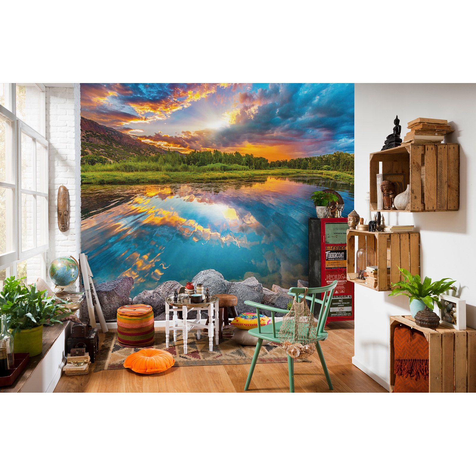 Vlies-Fototapete DAYBREAK - bunt - 368x248 cm