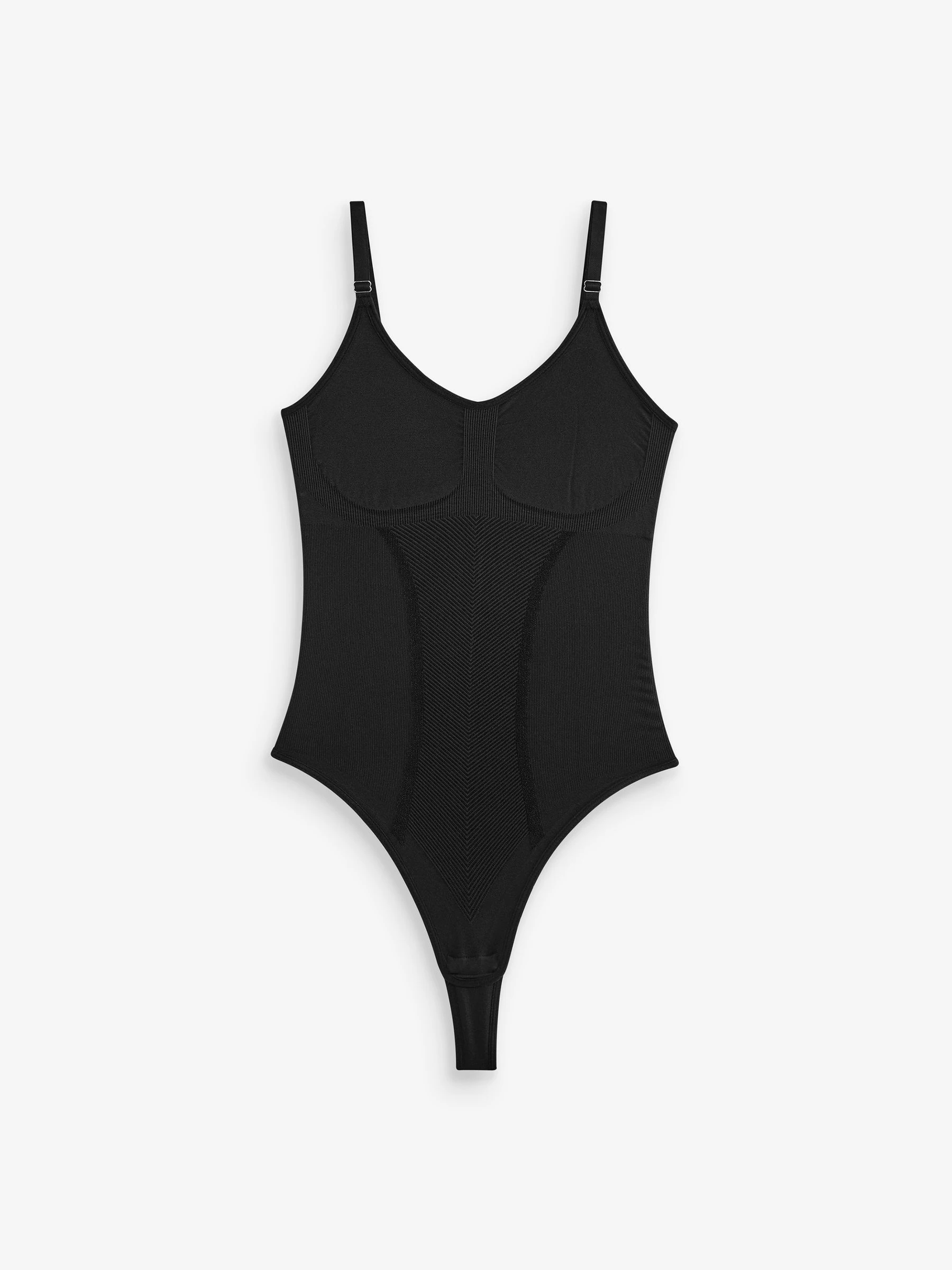 Zwart - Body met krachtige buikcorrectie