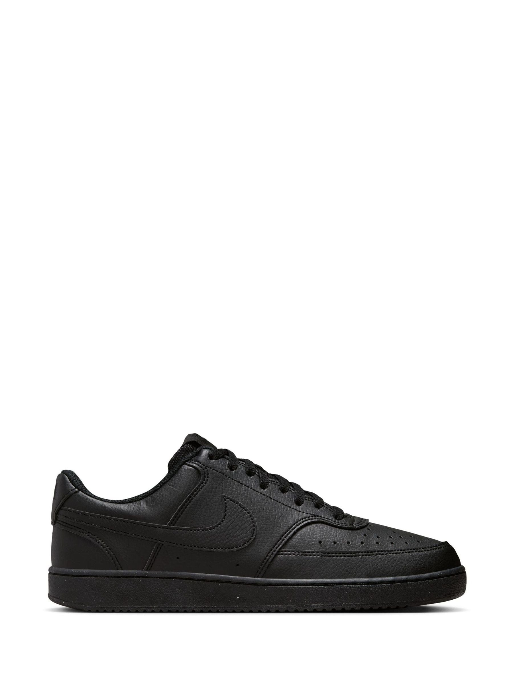 Zwart/zwart - Nike Court Vision lage sneakers