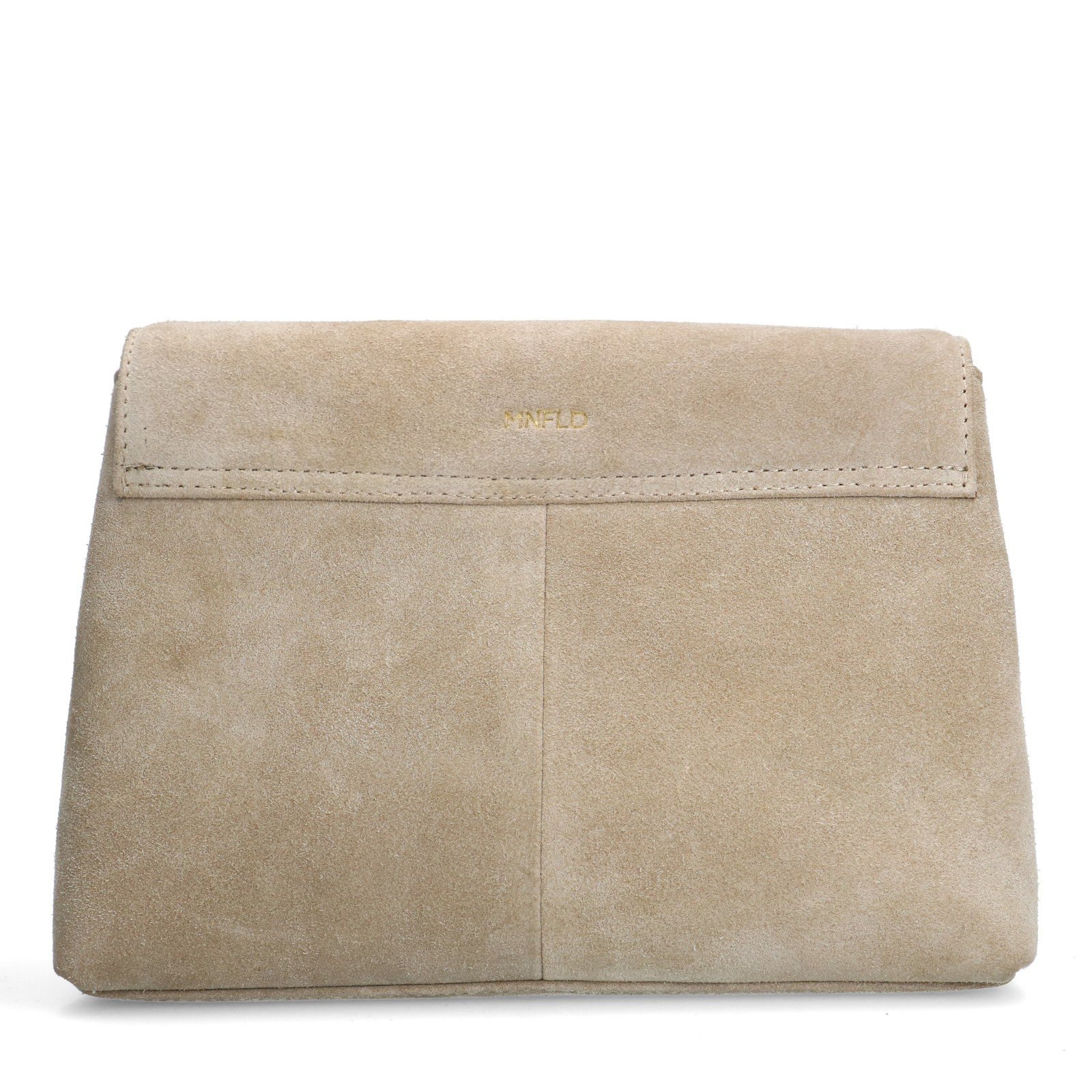 Beige suède schoudertas