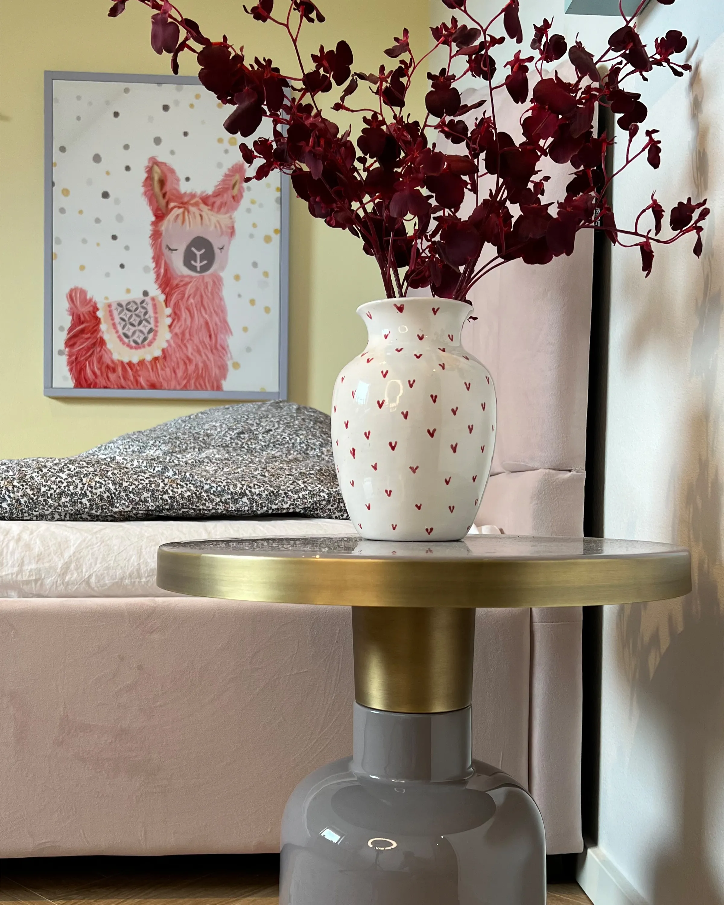 Canvas AFASSA Dieren motief 60 x 80 cm Roze