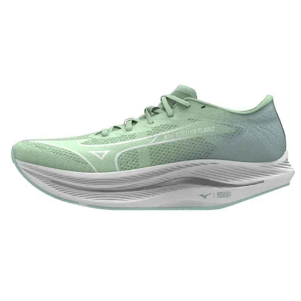 Mizuno Wave Rebellion Flash 2 WOS Hardloopschoenen Mintgroen/Wit Dames