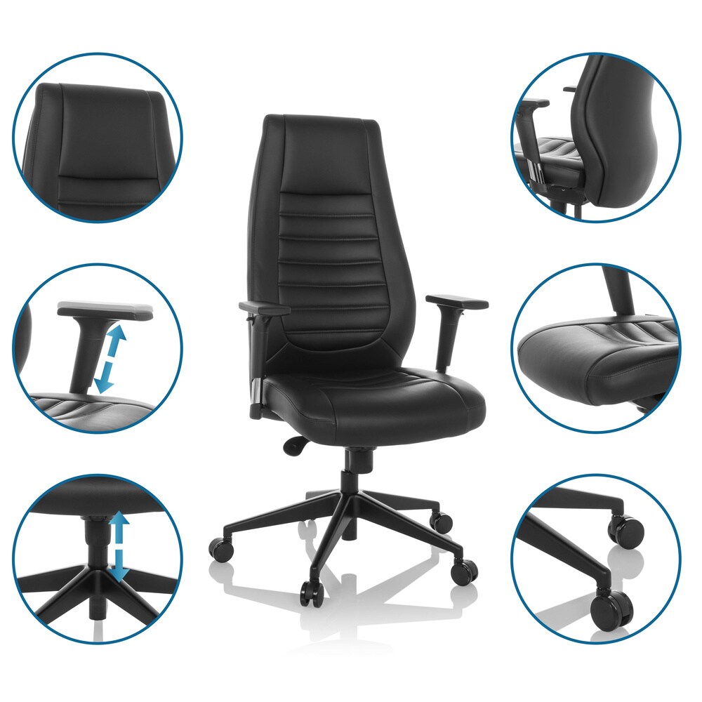 Profi Chefsessel VITORO B Kunstleder mit Armlehnen (höhenverstellbar) hjh OFFICE