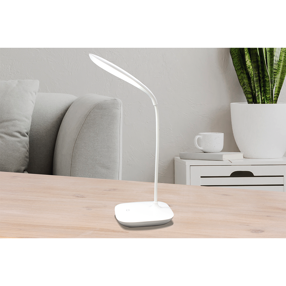 16 LED's Mobile Lamp Schreibtisch Lampe Dimmbares USB Licht Biegbare Schwanenhals Leselampe Batteriebterieben (VHGVACIND0402) - Kaltweiss