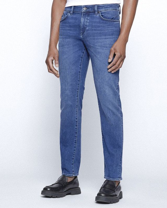 BOSS - Delaware3 - 5-Pocket Jeans - Blauw - Katoenmix