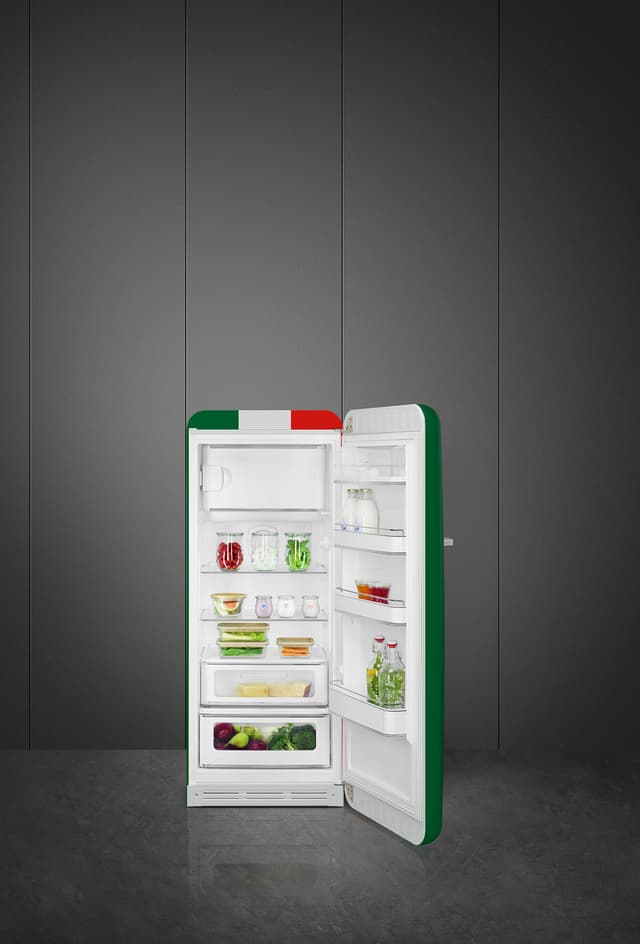 Smeg 50's style køleskab med fryser FAB28RDIT5 (Italiensk flag)