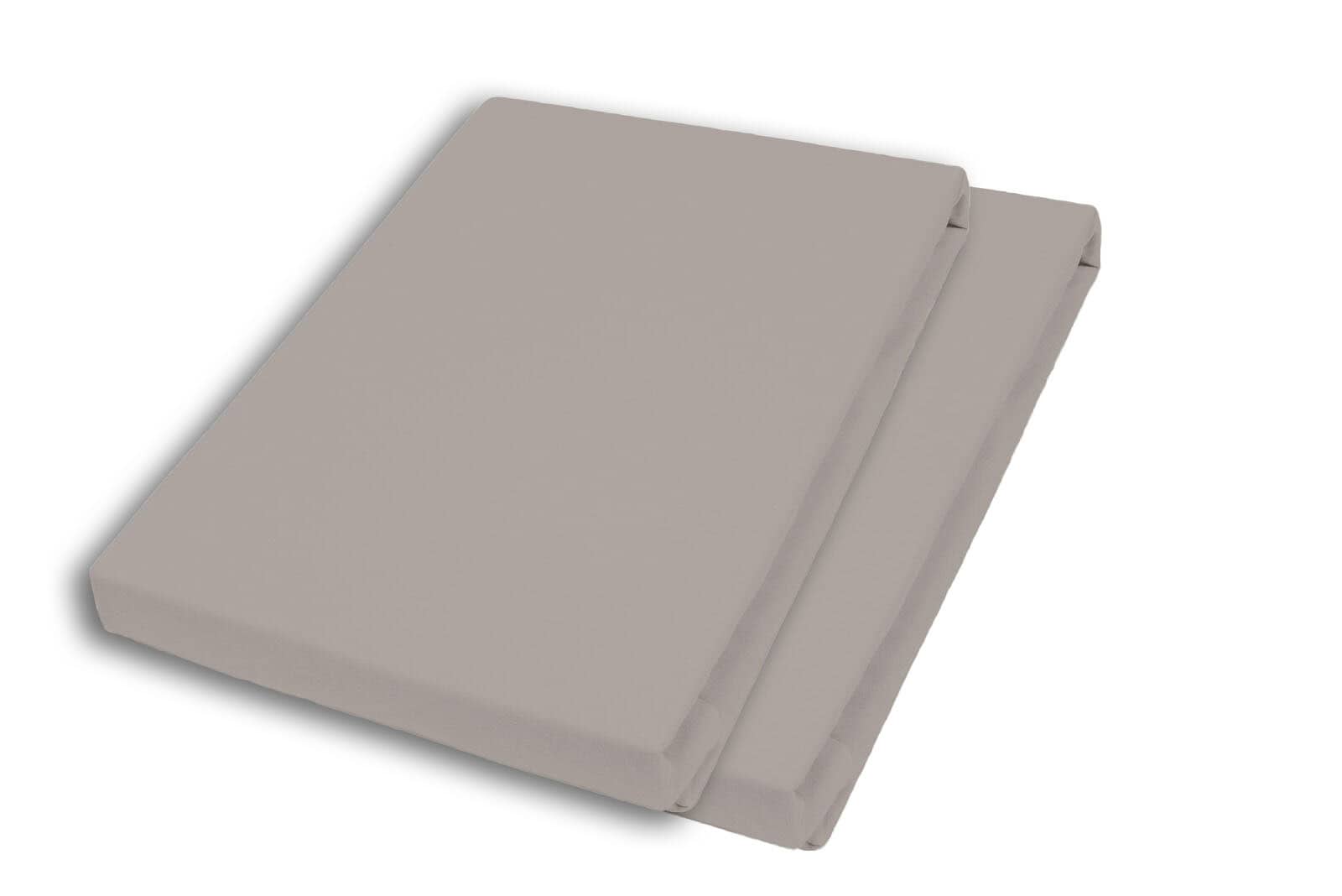 Jersey-Spannbetttuch Baumwolle Grau ca. 180 x 200 cm