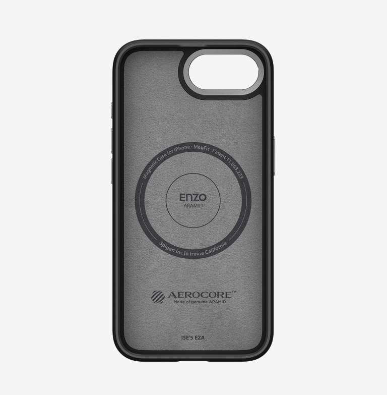 iPhone 16e Enzo Aramid MagSafe Schutzhülle (ACS09153) - Schwarz