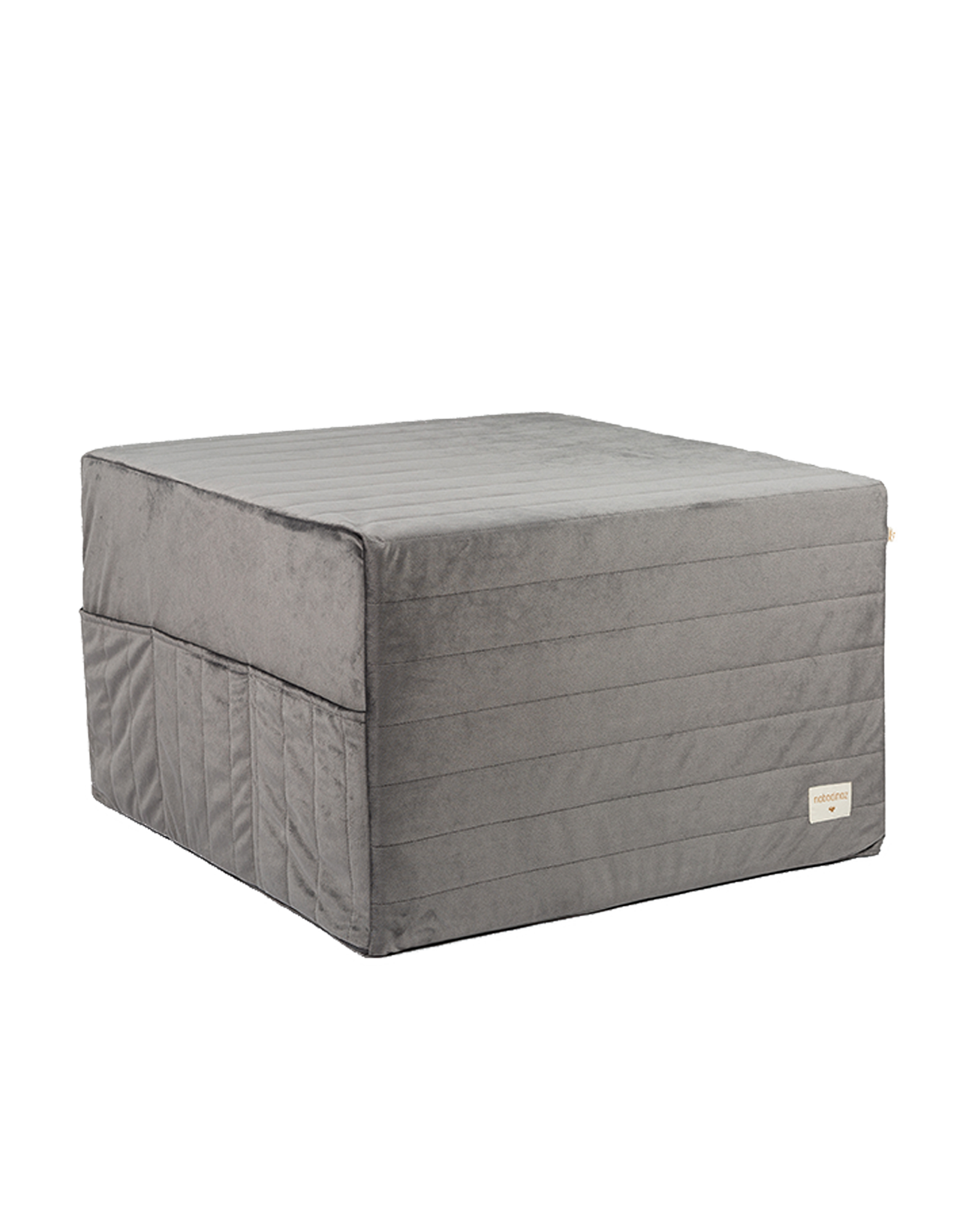 Lit d'appoint pliable eco-velours | Gris