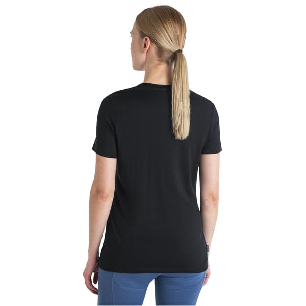 T-shirt randonnée ICEBREAKER W MERINO 150 TECH LITE III SS TEE CAMPING BLACK
