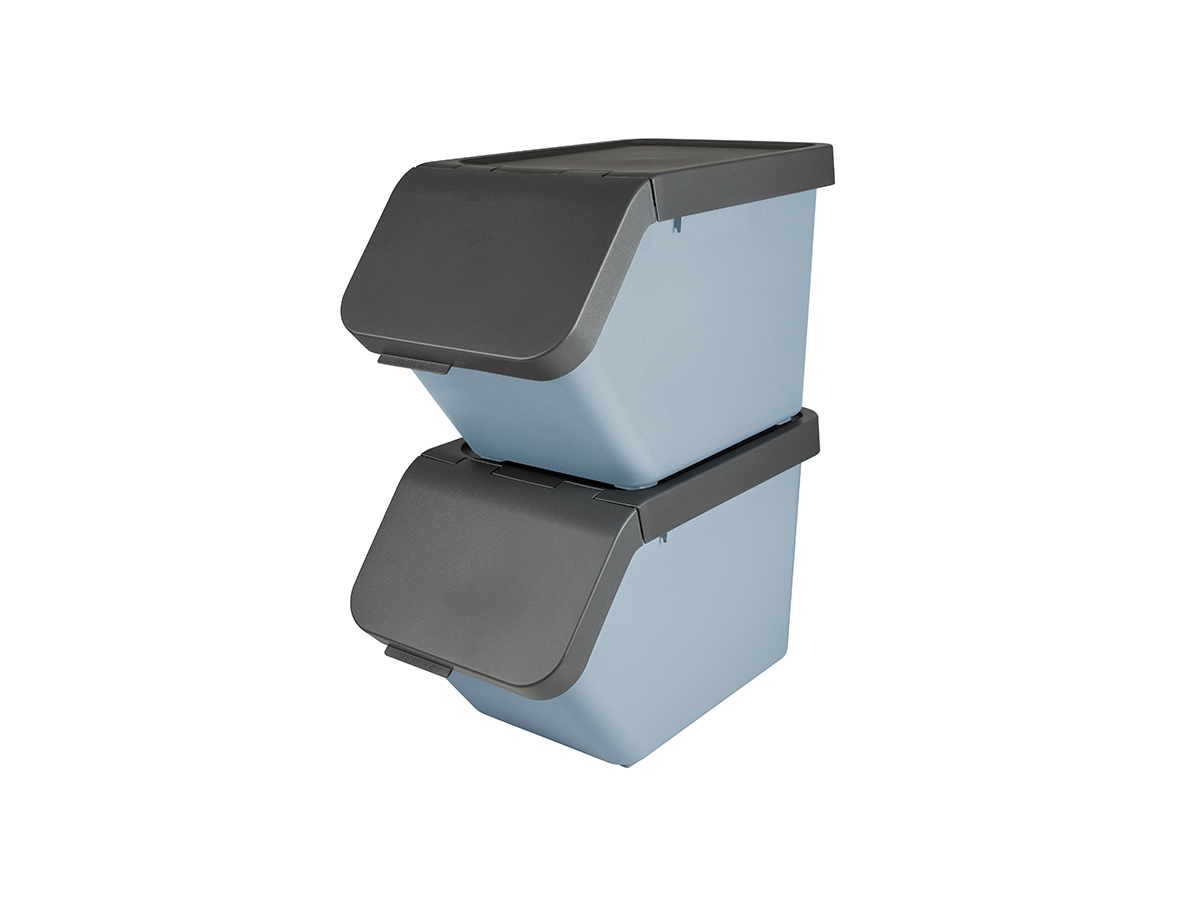 Sunware sigma home set van 2 30l sorteer unit +deksel - blauw