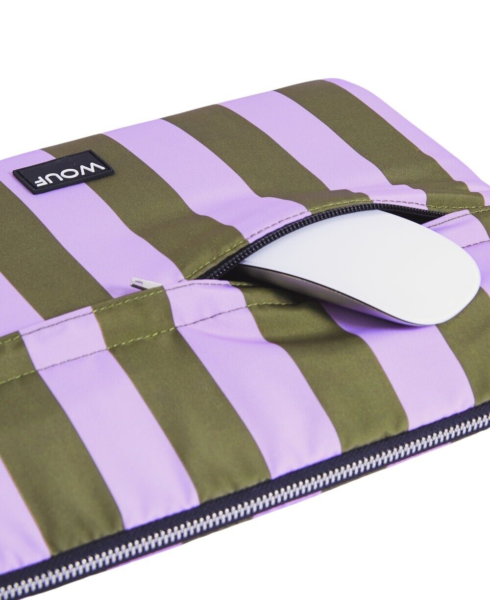 Wouf  Niza computer Sleeve, 13/14 - Green/Purple