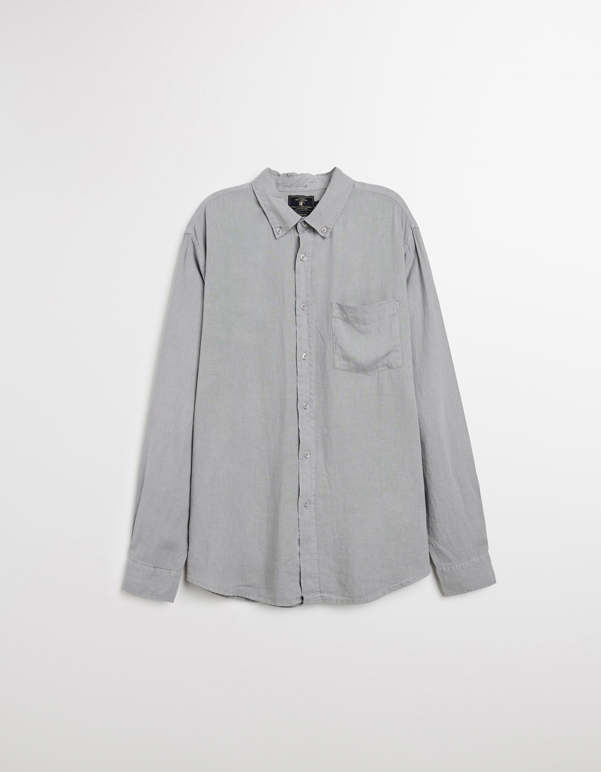 Camisa com Linho, Homem, Verde Claro