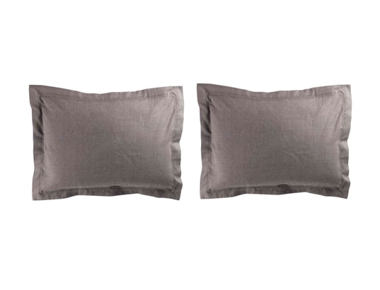 DOUCEUR D'INTERIEUR - Taie d'oreiller Lot de 2 taies d'oreiller polycoton actually noisette 50x7...